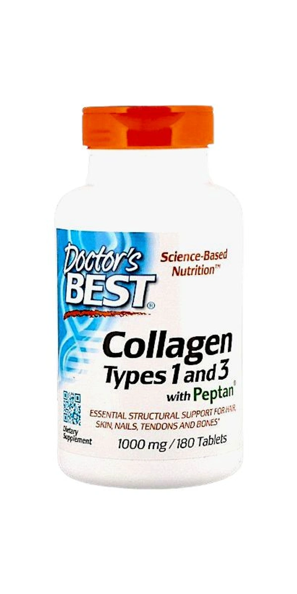 Doctor's Best Collagen Types 1 And 3 With Pepton, - 1000MG(180 TABLETS)
