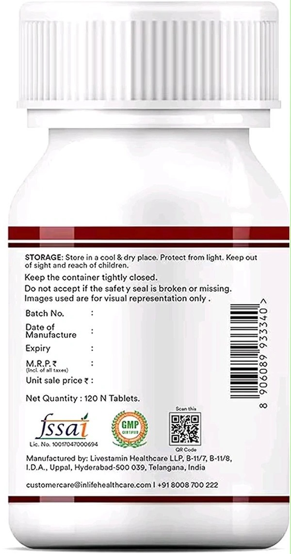 Inlife Vitamin B12 Supplement with ALA, Folic Acid, Inositol