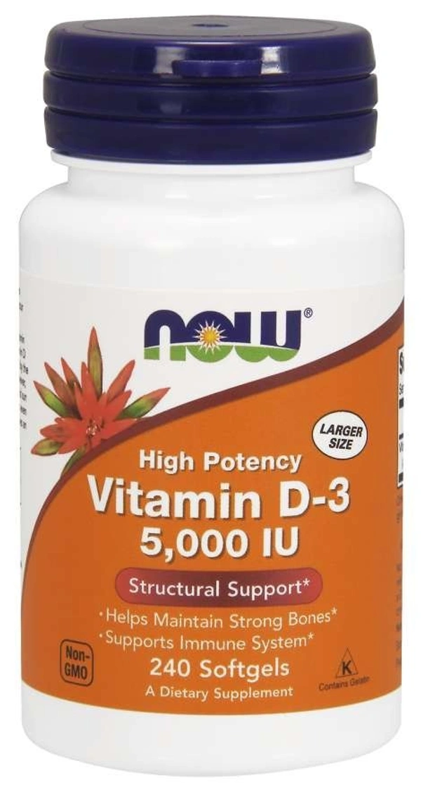 Now Vitamin D-3 5000 IU - 240 Softgels