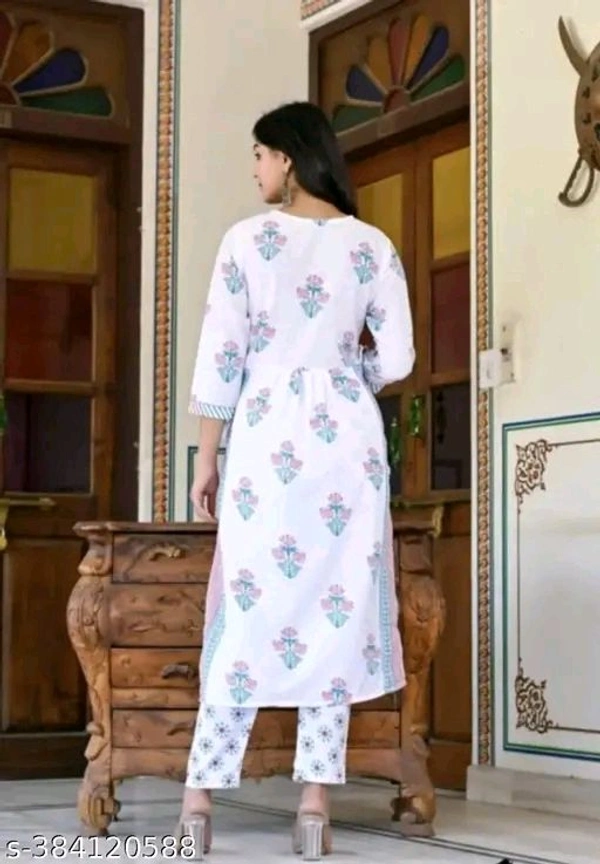 ICK (INDIAN CRAFT KING) Elegant Kurta Pant Set - Effortless Style and Comfort - White, L