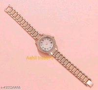 Aahil Trader's New fhasion women luxury diamond shiny Cristal wrists brand type's quartz watch for women and pretty girls - Free Size, Anzac