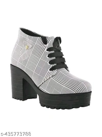 TRYME Stylish & Comfortable Fashion Block Heel Boots For Womens & Girls - IND-7