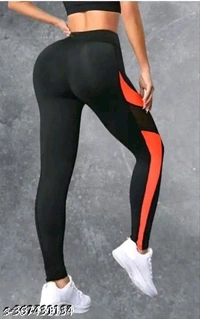 Eluxia Fit Yoga Gym Regular Fit Ankle Length Track Pants Jeggings | Stretchable Striped Sports Track Pant | Sports Tights |For Women's &Girl's (Black) - XL, 28