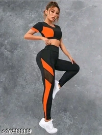 Eluxia Fit Yoga Gym Regular Fit Ankle Length Track Pants Jeggings | Stretchable Striped Sports Track Pant | Sports Tights |For Women's &Girl's (Black) - XXL, 28