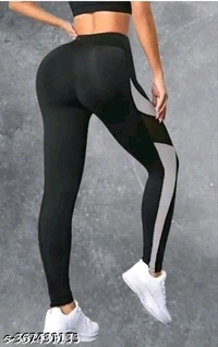 Eluxia Fit Yoga Gym Regular Fit Ankle Length Track Pants Jeggings | Stretchable Striped Sports Track Pant | Sports Tights |For Women's &Girl's (Black) - M, White