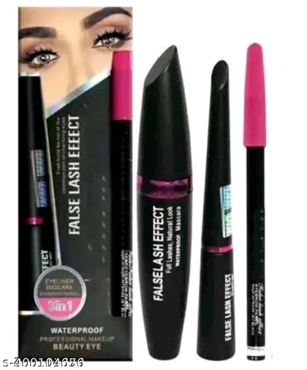 TYA 5024 With 7pc Makeup Brush Set + 3 In1 Combo Mascara,Eyeliner,Pencil Blander With Makeup Spong (Set Of 17) - Silver, IND-7