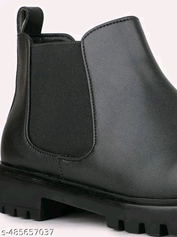 M/S GUNJAN INTERNATIONAL Latest Graceful Casual Chelsea Boots Girls - Black, IND-7