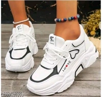 Nidaho New trending casual shoes for girls and women - White, IND-5