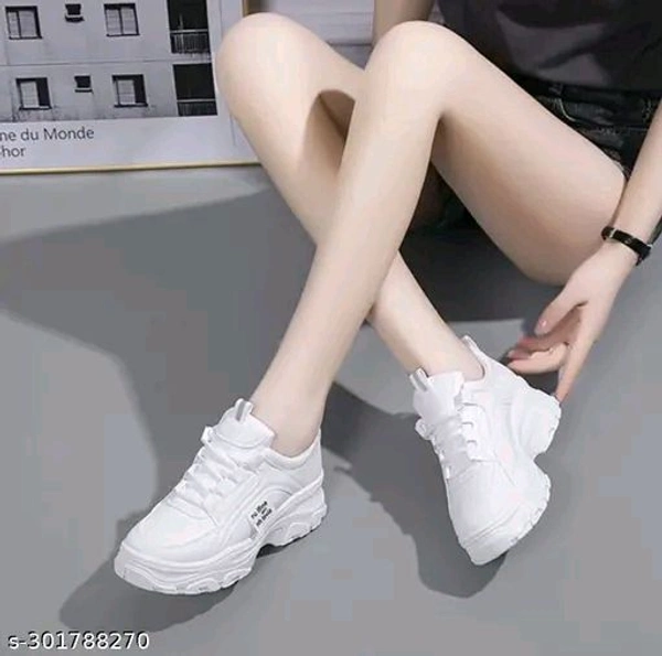 Fashion World' First Fashion world trending faitar shoes girls shoes casual and sport and shoes - White, IND-5