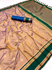 Narayan Border Soft Silk Sarees Premium Two Tone Fabric Saree ✨
