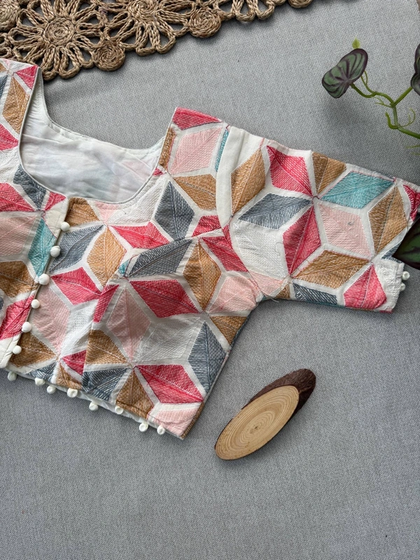 PAITHANI_HOUSE11 Premium Khadi Cotton Saree & Heavy Work Blouse Combo – CF-162 - PEACH