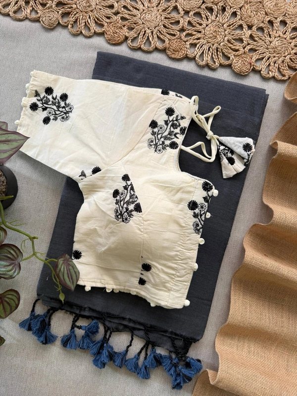 PAITHANI_HOUSE11 Khadi Luxe Designer Saree with Embroidery Blouse – CF-166 - GREY