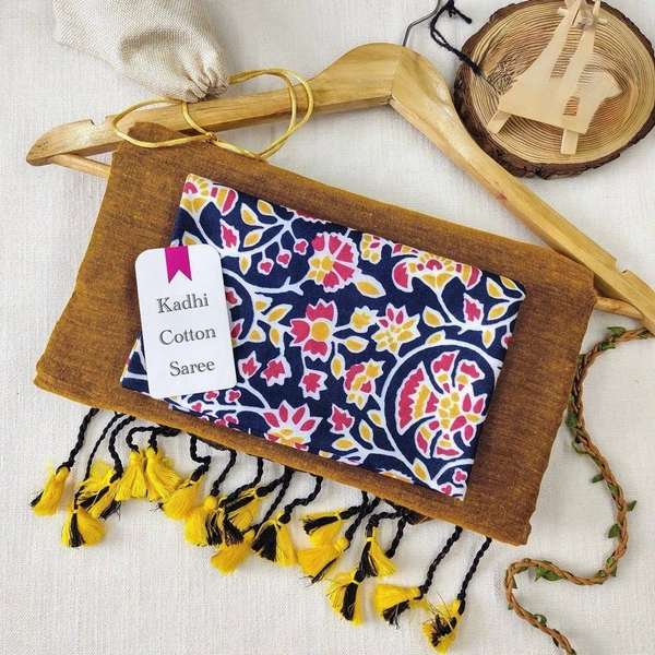 PAITHANI_HOUSE11 Handloom Khadi Cotton Saree: Boom Boom Sale! - MUSTARD YELLOW 2