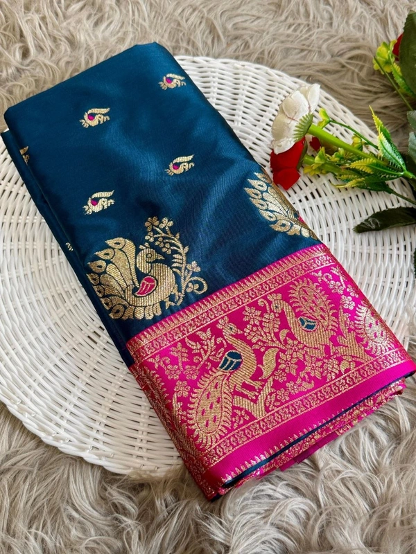 Authentic Maharashtrian Peshwai Paithani Silk Saree - Rich Royal Body with Grand Peacock Butta