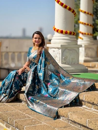 PAITHANI_HOUSE322 Designer Soft Banarasi Saree with Zari Border & Weaving Blouse - BANARASI - 1 - MORPICH