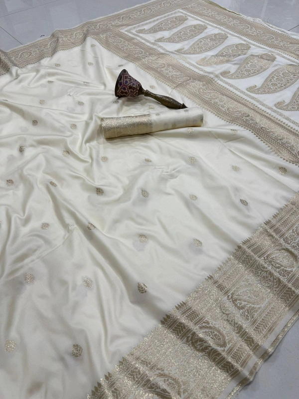 Designer Soft Silk Banarasi Saree | Lightweight Ethnic Wear with Heavy Meenakari Border