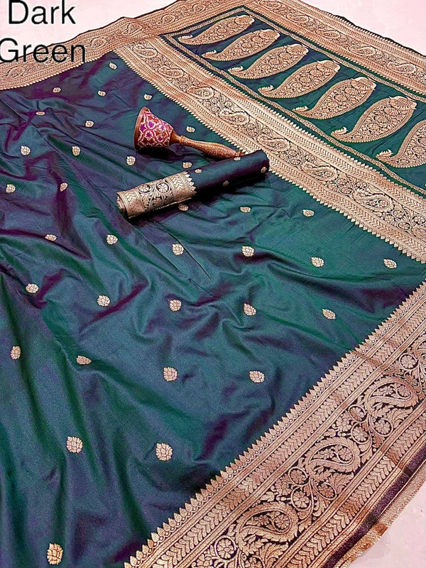 Designer Soft Silk Banarasi Saree | Lightweight Ethnic Wear with Heavy Meenakari Border