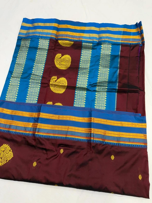 Festive Wear Pure Handloom Narayanpeth Saree with Rich Border - Free, Deep Maroon