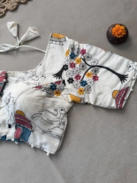 PAITHANI_HOUSE11 Latest Khadi Saree, Adjustable Blouse, Stitched Blouse -CF- 198 - FREE, BLACK