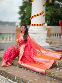 PAITHANI_HOUSE262 New Luxury Banarasi Soft Silk Saree with Rich Meenakari Pallu & Weaving Borde-BANARASI - 7 - GAKRI PINK