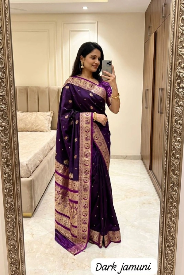 Premium Peshwai Paithani Soft Satin Silk Saree with Meenakari Pallu and Peacock Zari Weaving