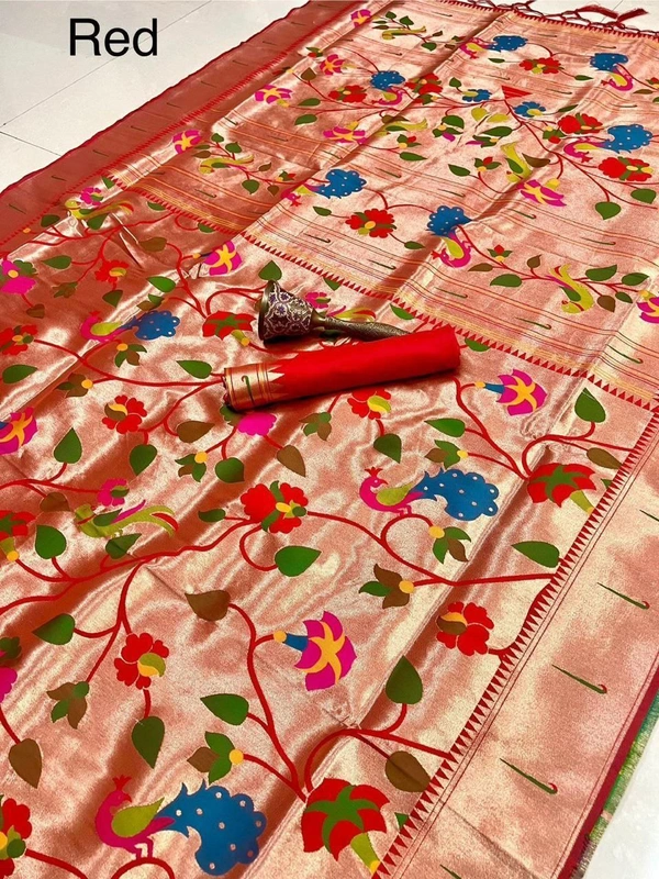 PAITHANI_HOUSE457 "Pure Kanchipuram Silk Saree – Full Body Weaving | Wedding Special | Lakhani Paithani  Collection - ROYAL BLUE