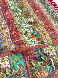 Pure Viscose Silk Saree with Meenakari Zari Jaal & Traditional Pallu - FREE, CREAM