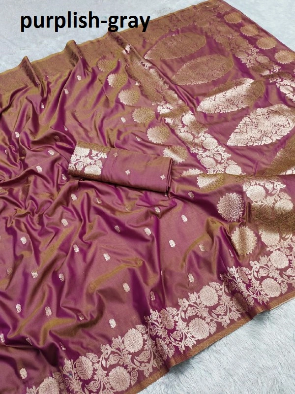 PAITHANI_HOUSE410 Soft And pure banarasi silk saree - MB 1117 - Purplish-gray