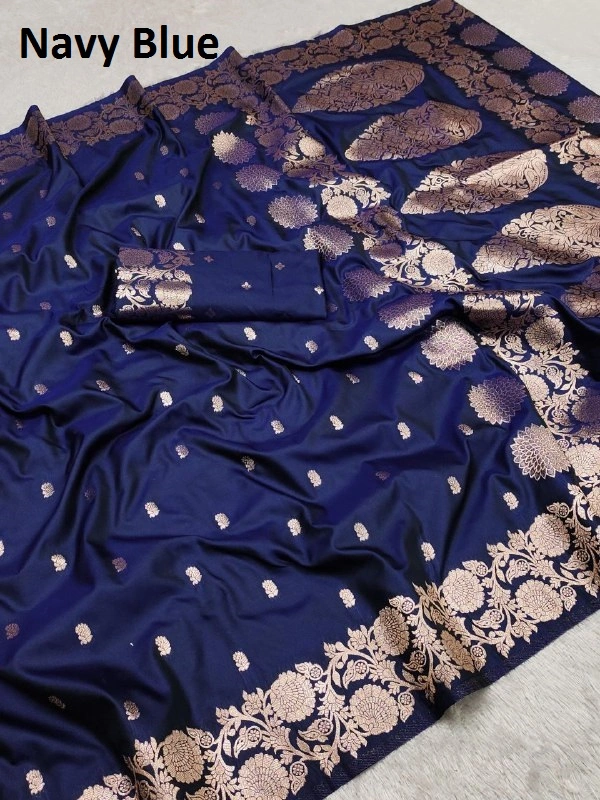 PAITHANI_HOUSE414 Soft And pure banarasi silk saree - MB 1121 - Navy Blue