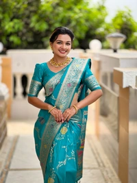 PAITHANI_HOUSE310 Traditional Banarasi Silk Saree with Meenakari Rich Pallu & Tassels - BANARASI - 2 - RAMA.L