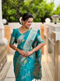 PAITHANI_HOUSE310 Traditional Banarasi Silk Saree with Meenakari Rich Pallu & Tassels - BANARASI - 2 - RAMA.L