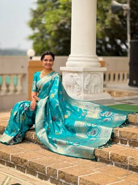 PAITHANI_HOUSE310 Traditional Banarasi Silk Saree with Meenakari Rich Pallu & Tassels - BANARASI - 2 - RAMA.L