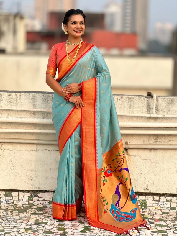 Trending  Collection: Original Paithani Saree with Rich Meenakari Pallu & Brocade Blouse