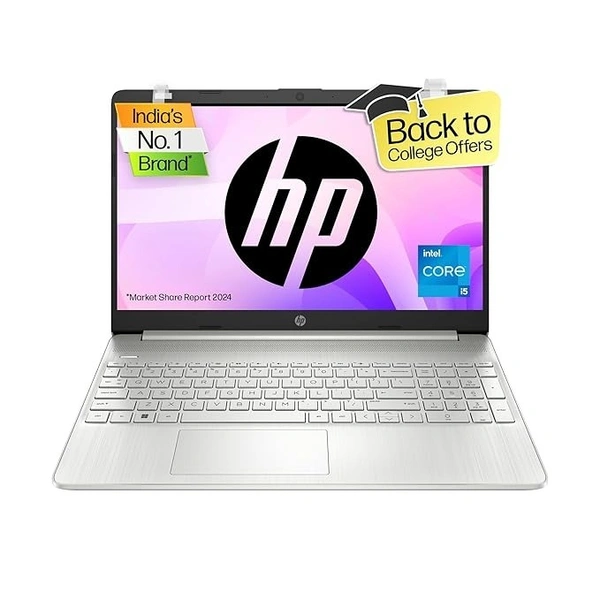 SKU-0046/ CORE I5- 12TH GEN- HP 15s 12th Gen Intel Core i5, 15/6inch (39.6 cm), 8GB RAM, 512GB SSD, Intel Iris Xe Graphics, Backlit Kb, (Win 11 Home, Natural Silver, 1.69kg), fq5202TU / fq5329TU