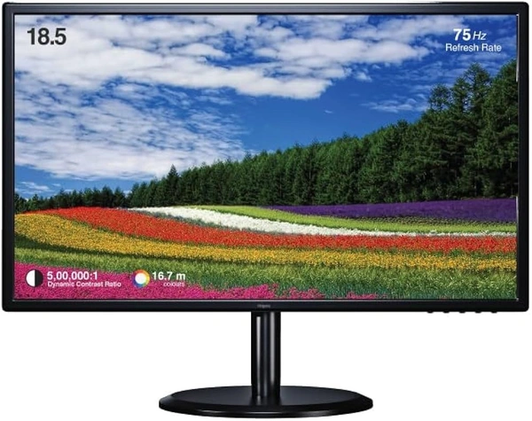 SKU-0056/ SIZE- 19"- FINGERS Satin-1850 LED Monitor (18.5β) with 1366 x 768 FHD Resolution, Ultra-Slim Design, VGA + HDMI Output, Wall mountable, 75 Hz Refresh Rate, 250 nits Brightness