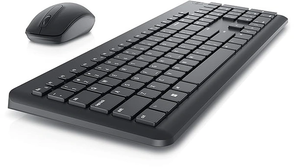 SKU-0114/ COMBO- WIRELESS- Dell KM3322W Wireless USB Keyboard and Mouse Combo, Anti-Fade & Spill-Resistant Keys, up to 36 Month Battery Life, 3Y Advance Exchange Warranty - Black