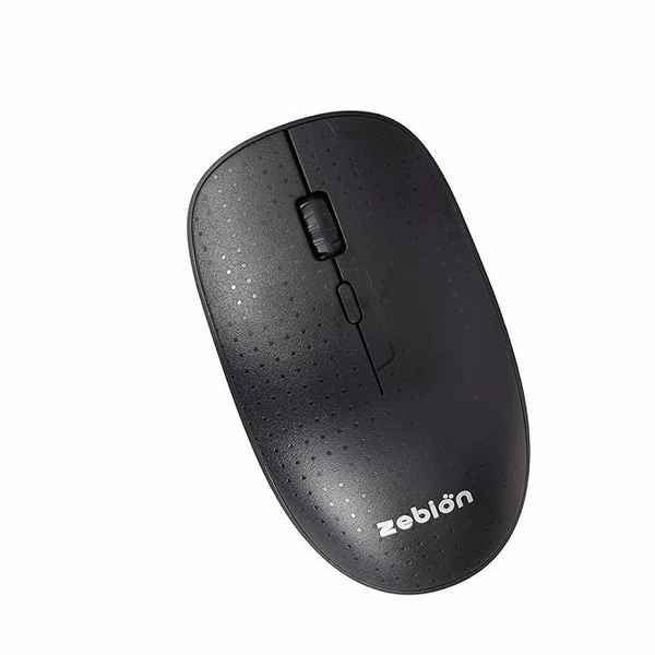 SKU-0173/ MOUSE- WIRELESS- Zebion Precision 4G Wireless Mouse, USB Nano Receiver, Adjustable DPI 800/1000/1600, Automatic Sleep State, Transmission rang Upto 10M, Required for 2 AAA Batteries, Silent Switch, Black Color