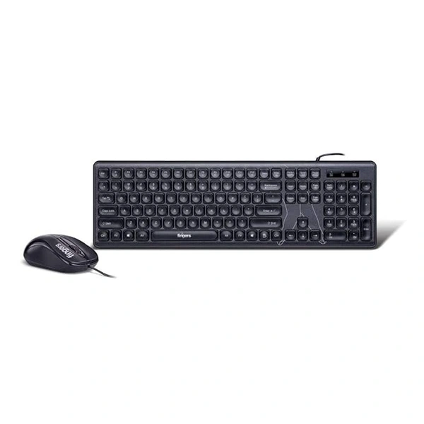 SKU-0322/ COMBO- WIRED- FINGERS Velvet C4 Wired Slim Keyboard and Mouse Set