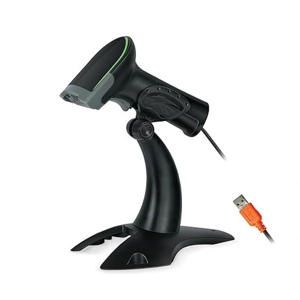 SKU-0335/ BARCODE SCANNER- WIRED- FINGERS 2D-QuickScan W9 USB Wired Barcode Scanner (Reads 1D/2D codes | Scan Rate: 200 scans/sec | Quick Scan & CMOS Image Technology | Ergonomic Design with U-Shaped LED Indicator)