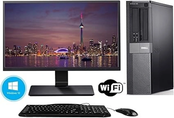 SKU-0436/ CORE I5- BRANDED DELL ( REFURBISHED ) SLIM CPU / USB KB + MOUSE BRANDED/ LED MONITOR 19" WIDE / WIN 7/10+MS OFFICE