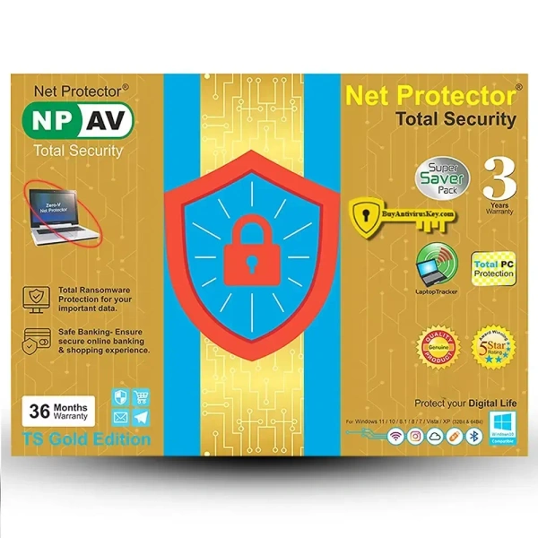 SKU-0081/ ANTIVIRUS- 3 YEAR- Net Protector Antivirus for PC | Total Security 2024 | 1 PC | 3 Years | Email Delivery in less than 1 MIN