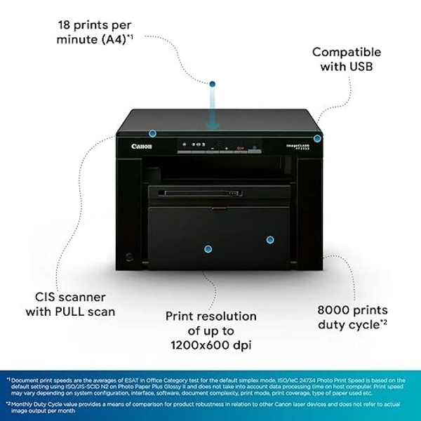 SKU-0088/ LASERJET- Canon MF3010 Digital Multifunction Laser Printer, Black, Standard