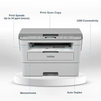 SKU-0100/ LASERJET-Brother DCP-B7500D Automatic Duplex Laser Printer with 34 Pages Per Minute Print Speed, Multifunction (Print Scan Copy), LCD Display, 128 MB Memory, Large 250 Sheet Paper Tray, USB Connectivity Visit the Brother Store