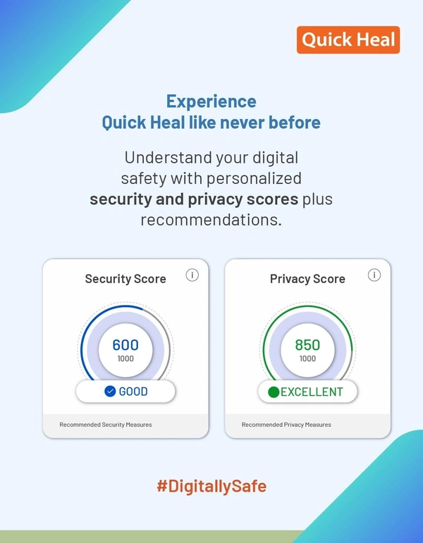 SKU-0135/ ANTIVIRUS- MULTIUSER- 1YEAR- 3PC- Quick Heal Antivirus Pro Latest Version - 3 PCs, 1 Year | AI Based Device Security for Laptop | Email and Browsing Protection