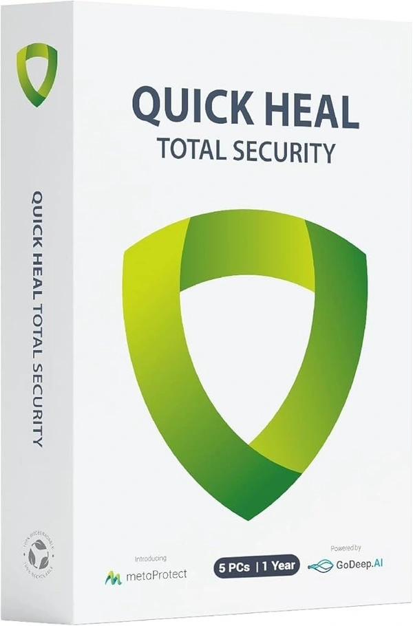 SKU-0153/ ANTIVIRUS- 1YEAR- 5PC- Quick Heal | Total Security Latest Version | 5 Users | 1 Year