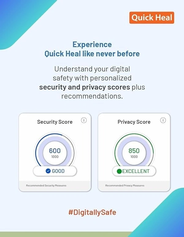 SKU-0156/ ANTIVIRUS- 3YEAR- 2PC- Click to open expanded view Quick Heal | Total Security | 2 Users | 3 Years | AI Based Device Security for Windows PC | Banking and Browsing Protection | Dark Web Monitoring and Parental Control