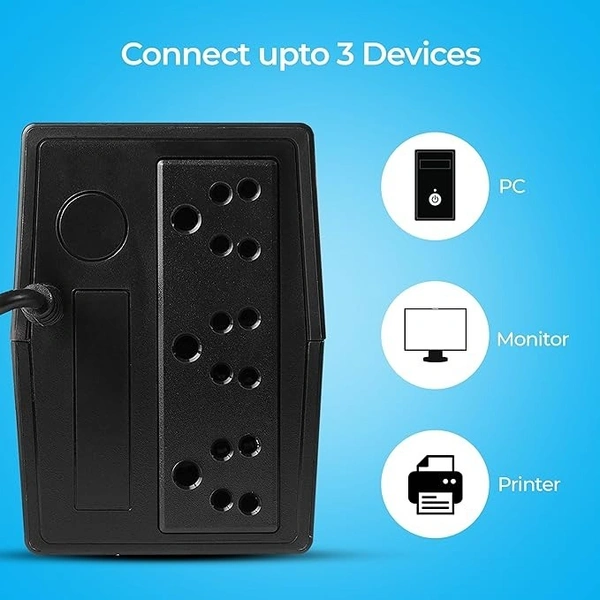 SKU-0177/ UPS- REGULAR- Foxin UPS 600va 360W with LED Indicator, UPS for PC | Laptops | Gaming Computers | WiFi Routers & More | BIS Approved