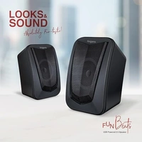 SKU-0276/ SPEAKERS- FINGERS FunBeats USB Multimedia Speaker (6 W 2.0 channel | Volume Controller | Powerful Bass | Black Standard)