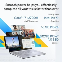 SKU-0291/ CORE I7- 12TH GEN- ASUS Vivobook 16, 16" (40.64cm)WUXGA 16:10 60 Hz, Intel Core i7-12700H, Thin & Light Laptop (16GB DDR4/512GB SSD/Intel Iris Xe Graphics/Win 11/Office 2021/Transparent Silver/1.88 Kg), X1605ZAC-MB741WS