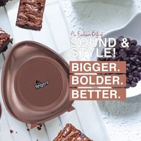 SKU-0304/ SPEAKERS- FINGERS Brownie2 Portable Speaker (15 Hours Playback | Bluetooth, FM Radio, USB, MicroSD, AUX),Choco Brown